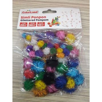 Colorland Karışk 60'lı Simli Ponpon