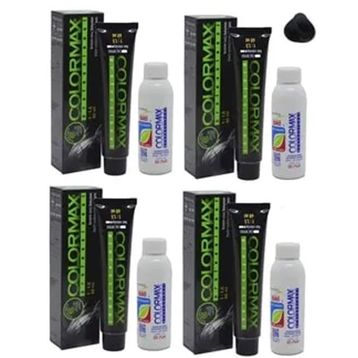Colormax 1 Siyah 4 Adet Saç Boyası+ 4 Adet Oksidan Krem