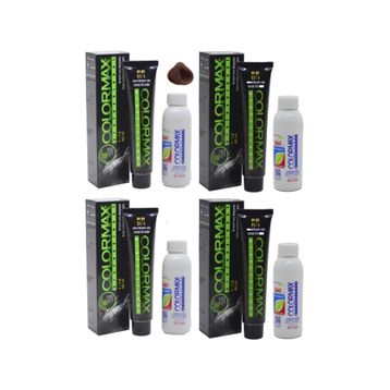 Colormax 6.34 Koyu Karamel 4'lü Saç Boyası + 90 ml Oksidan Krem