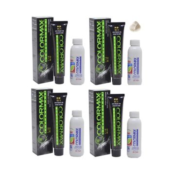 Colormax 901 Süper Açıcı Küllü Sarı 4'lü Saç Boyası + 4x90 ml Oksidan Krem