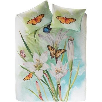 Colorpool Butterfly Valley 160x220 cm Açık Yeşil Tek Kişilik Nevresim Takımı