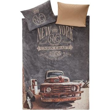 Colorpool Craft Truck 160x220 cm Antrasit Tek Kişilik Nevresim Takımı