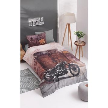 Colorpool Riders Only 160x220 cm Füme Tek Kişilik Nevresim Takımı