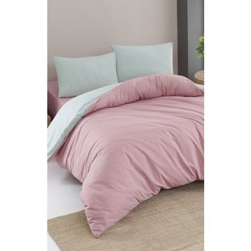 Colorpool Softly 200x220 CM Pudra-Su Yeşili Çift Kişilik Nevresim Takımı