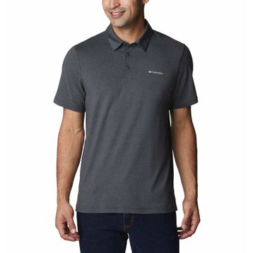 Columbia Tech Trail Erkek Siyah Kısa Kollu Polo T-Shirt