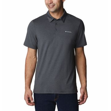 Columbia Tech Trail Erkek Siyah Kısa Kollu Polo T-Shirt