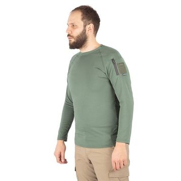 Combat Tactical 801 Pike Bisiklet Yaka Uzun Kollu Taktik Haki Erkek T-shirt