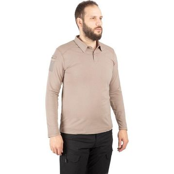 Combat Tactical 802 Pike Polo Yaka Uzun Kollu Taktik Bej Tişört