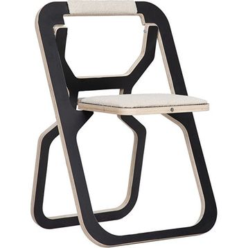Comfy Delux Katlanabilir Yer Kaplamayan Siyah Plywood Kamp Sandalyesi