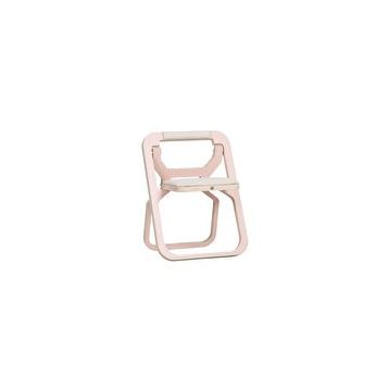 Comfy Delux Mini Katlanabilir Pembe Yer Kaplamayan Plywood Kamp Sandalyesi