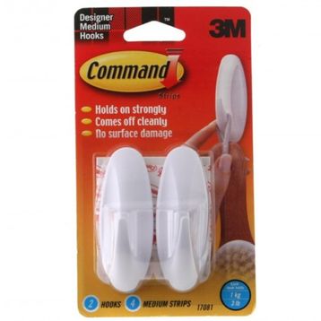 Command 3M-17092 Küçük Boy Şeffaf Askı