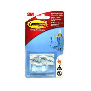 Command 3M-17092 Küçük Boy Şeffaf Askı