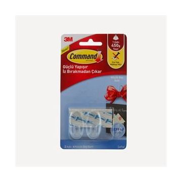 Command 3M-17092 Küçük Boy Şeffaf Askı