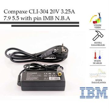 Compaxe CLI-304 Compaxe CLI-304 Ibm- 20v-3.25a 7.9-5.5-With Pin Notebook Adaptör