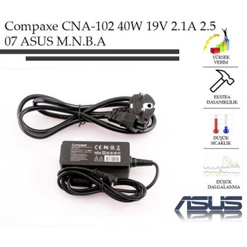 Compaxe CNA-102 40W 19V 2.1A 2.5-07 Siyah Asus Adaptör