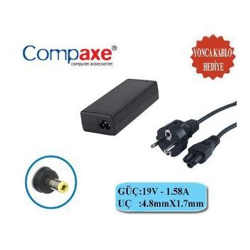 Compaxe CNH 158 Hp 30w 19v 1.58a 4.8 1.7 Notebook Adaptörü