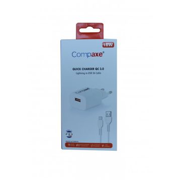 Compaxe CTA-150LU 5 V 3 A 18 W Ev Kafa Lightning Şarj Kablosu