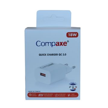 Compaxe CTA-150QC QC 3.0 18 W USB Ev Şarj Kafası