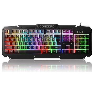 Concord C-62 Metal Gövde Led Işıklı Türkçe Q Oyuncu Klavye