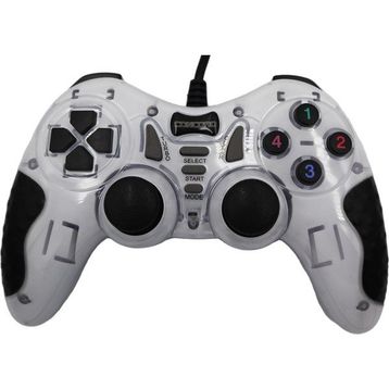 Concord C899 Beyaz Dual Schock Çift Motorlu Bilgisayar ile Uyumlu Kablolu Titreşimli USB 2.0 1.8 m Gamepad