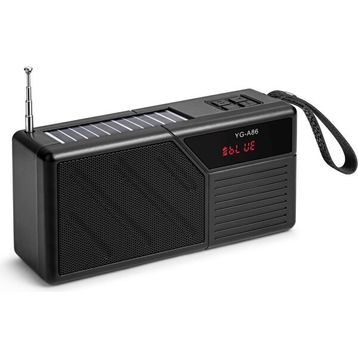 Concord YGA86 Siyah Solar Güneş Enerjili Fm Radyo Fenerli Bluetooth Hoparlör