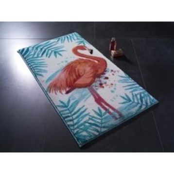 Confetti Flamingo 57x100-50x57 cm Turkuaz Banyo Halısı
