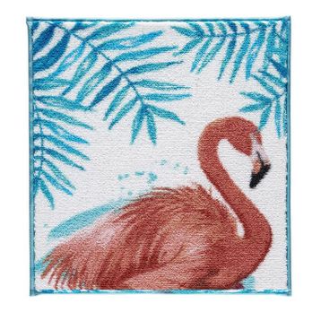 Confetti Flamingo 57x100-50x57 cm Turkuaz Banyo Halısı