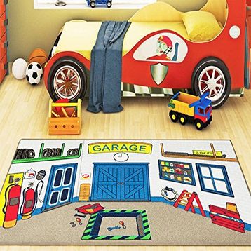 Confetti Garage 100x160 cm Anaokulu Çocuk Odası Halısı