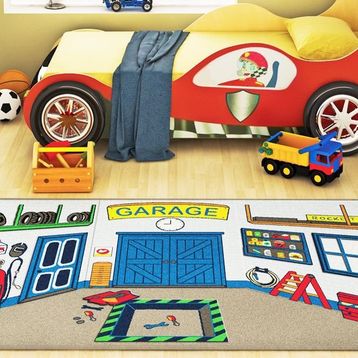 Confetti Garage 100x160 cm Anaokulu Çocuk Odası Halısı