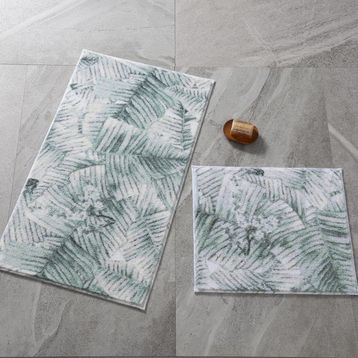 Confetti Jungle 57x100-50x57 cm Yeşil Banyo Halısı