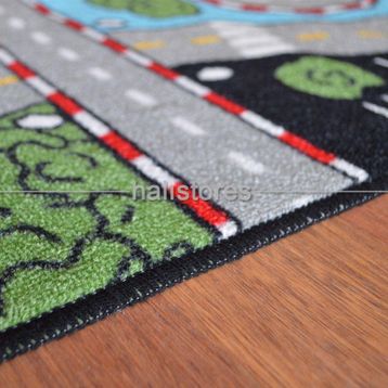 Confetti Race Yeşil 100x150 cm Çocuk Halısı