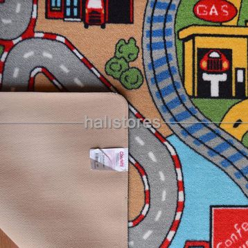 Confetti Race Yeşil 100x150 cm Çocuk Halısı
