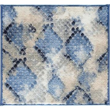 Confetti Snakeskin 57x100-50x57 cm Mavi Banyo Halısı