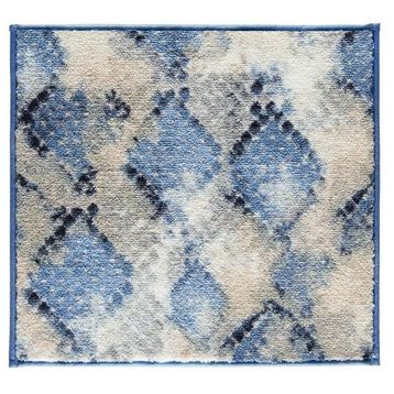 Confetti Snakeskin 57x100-50x57 cm Mavi Banyo Halısı