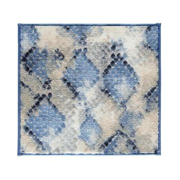 Confetti Snakeskin 57x100-50x57 cm Mavi Banyo Halısı
