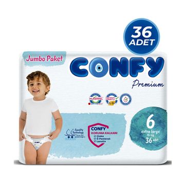 Confy Premium No:6 XLarge 36 Adet Bebek Bezi