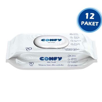 Confy Premium Soft Care 70 Adet 12 Paket 840 Yaprak Islak Mendil