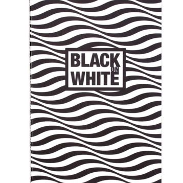 Container Black On White Wave 16.5x23.5 cm 20 Yaprak siyah Defter
