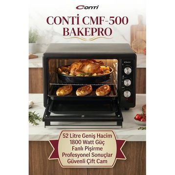 Conti CMF-500 Bakepro 52 lt Siyah Fırın
