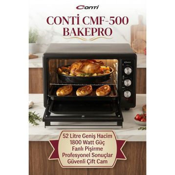 Conti CMF-500 Bakepro 52 lt Siyah Fırın