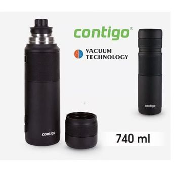 Contigo Thermal Bardaklı 740 ml Siyah Çelik Termos