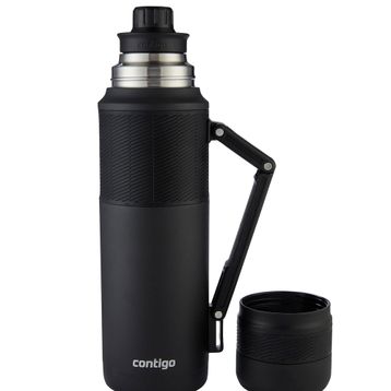 Contigo Thermal Vakumlu 1.2 L Paslanmaz Çelik Siyah Bardaklı Termos