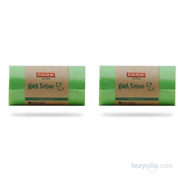 Cook 2 Paket Yeşil Kaka Torbası Yedeği