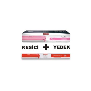 Cook Pembe Bas-Kes Streç Kesici