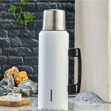 Cooker CKR-2085 1.5 lt Beyaz Kulplu Çelik Termos