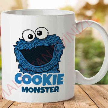 Cookie Monster Kurabiye Baskılı Kupa