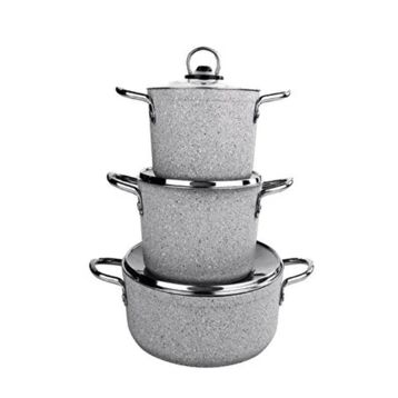 Cookplus Biogranit Alfa Gri 7 Parça Tencere Seti
