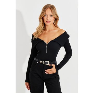 Cool & Sexy EY2559 Siyah Kadın Bluz