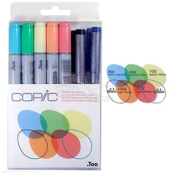 Copic Ciao 5+2 Set Doodle Kit Rainbow Marker Kalem