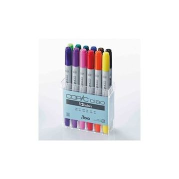 Copic Ciao Basic Renkli 12'li Markör Kalemi Set